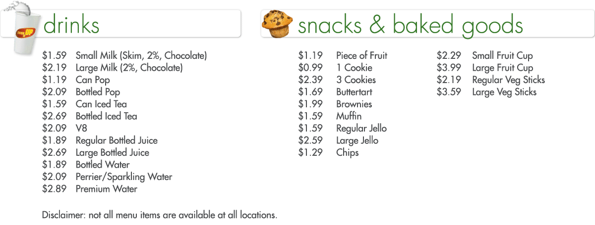 Drinks and Snacks